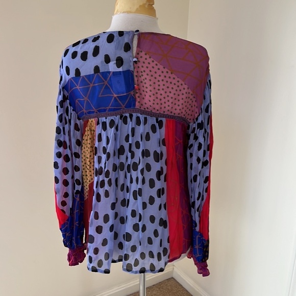New! Bl^nK London for Anthropologie XS Miranda pesant blouse. - Picture 7 of 13